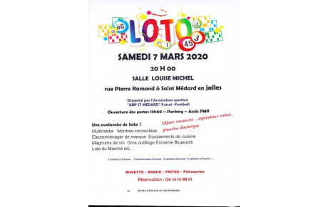 SUPER LOTO du club samedi 7 mars