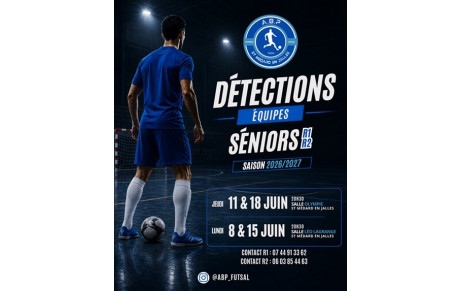 DETECTIONS JOUEURS FUTSAL SENIORS